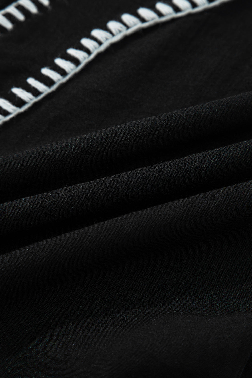 Contrast Stitched V Neck Tiered Mini Dress (2 colors)