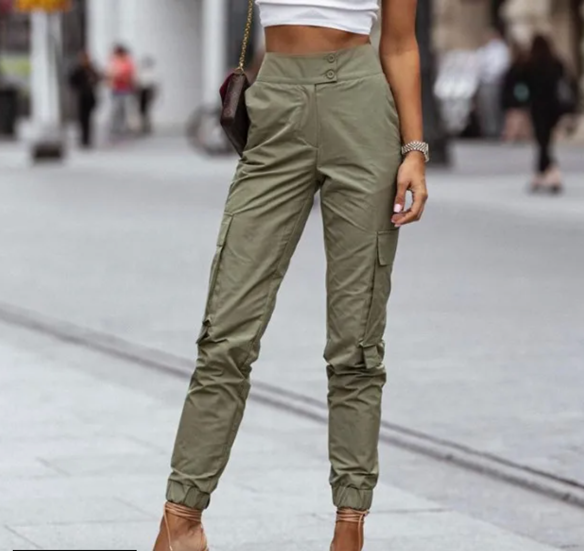 Army Green slim fit cargo pant
