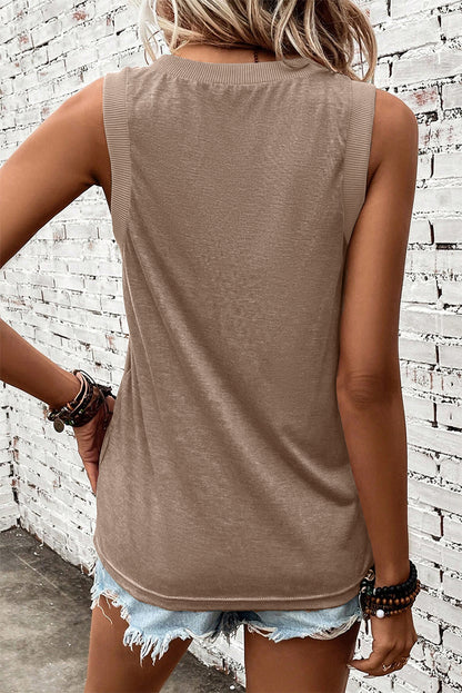 Ribbed V Neck Tank (3 colors)